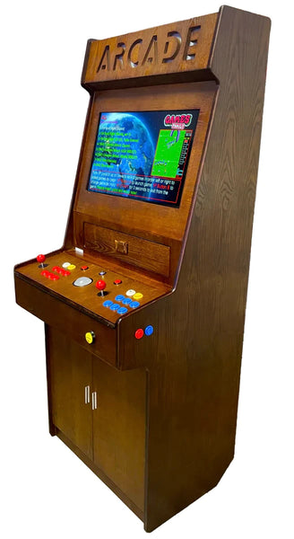 Wood Grain Upright Classic Arcade Machine - 7000+ Games - 26” Screen