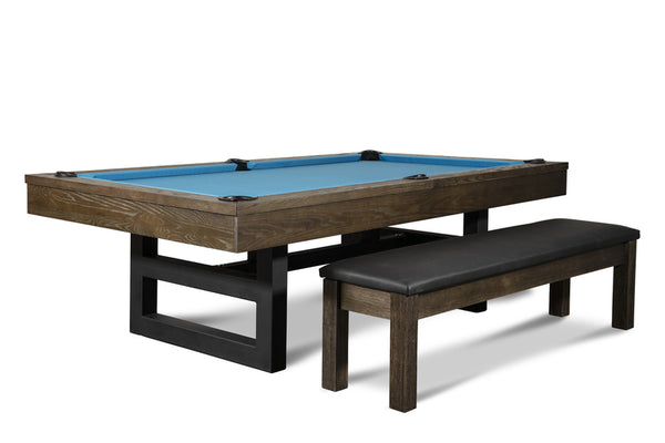 “VENTURE” 7FT & 8FT POOL TABLE (Brown Wash Finish) Dining Top Option