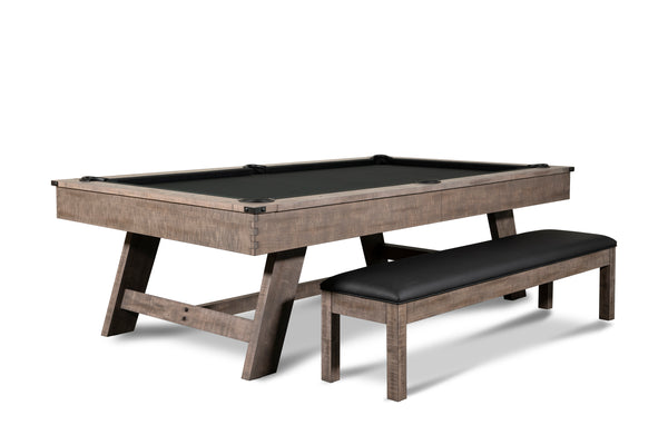 “Hunter” 7FT & 8FT POOL TABLE (Antique Finish - Wood Legs) Dining Top Option By Nixon Billiards
