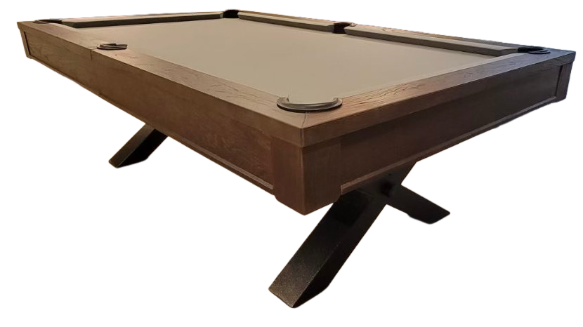 “The Emperor” 7FT & 8FT POOL TABLE - (Charcoal Finish) Dining Top Option