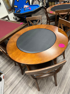 Poker/Dining Conversion Table - Flip Top - Brand New Floor Model W/ 4 Chairs