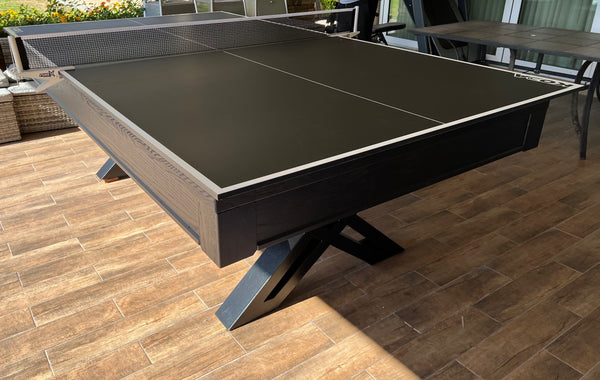 “Fierce” 7FT & 8FT POOL TABLE (Black Finish) - Dining Top Option