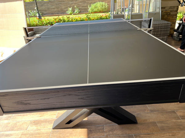 “Fierce” 7FT & 8FT POOL TABLE (Black Finish) - Dining Top Option