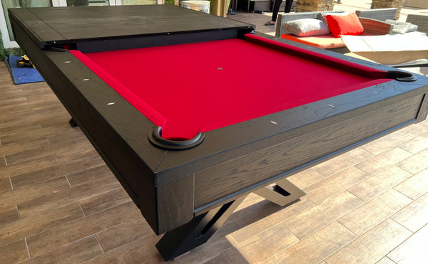 “Fierce” 7FT & 8FT POOL TABLE (Black Finish) - Dining Top Option