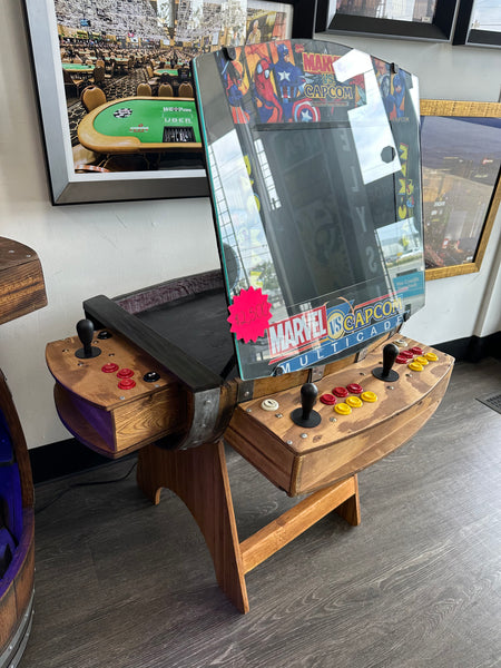 Custom Wine Barrel Arcade 1162 Games 3 Sided