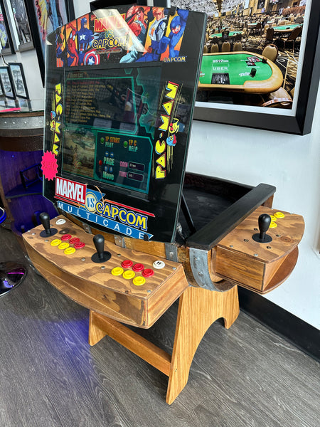 Custom Wine Barrel Arcade 1162 Games 3 Sided