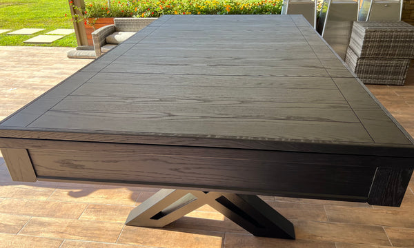 “Fierce” 7FT & 8FT POOL TABLE (Black Finish) - Dining Top Option