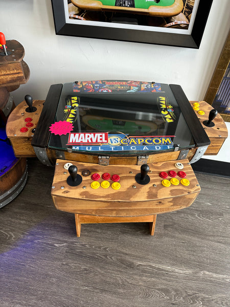 Custom Wine Barrel Arcade 1162 Games 3 Sided
