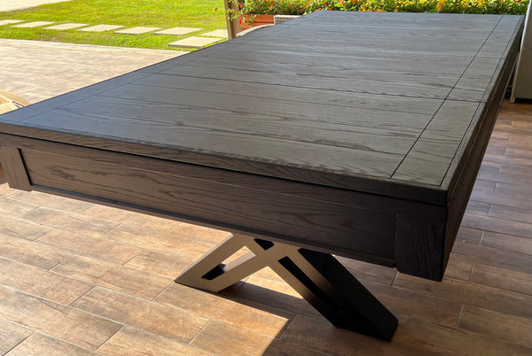 “Fierce” 7FT & 8FT POOL TABLE (Black Finish) - Dining Top Option