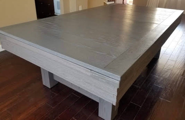 “RUSTIC” 8FT POOL TABLE (Brown Or Grey Finish) Dining Top Option