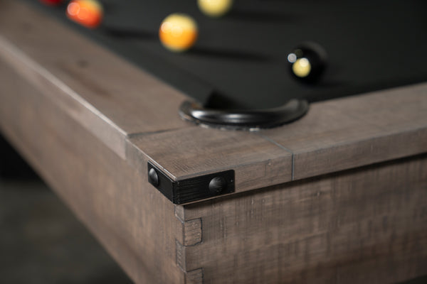 “Hunter” 7FT & 8FT POOL TABLE (Antique Finish - Wood Legs) Dining Top Option By Nixon Billiards