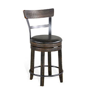Wine Barrel Pub Table Stool W/Swivel