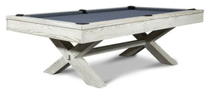 “BIRMINGHAM” 7FT & 8FT POOL TABLE (White Wash Finish) Dining Top Option