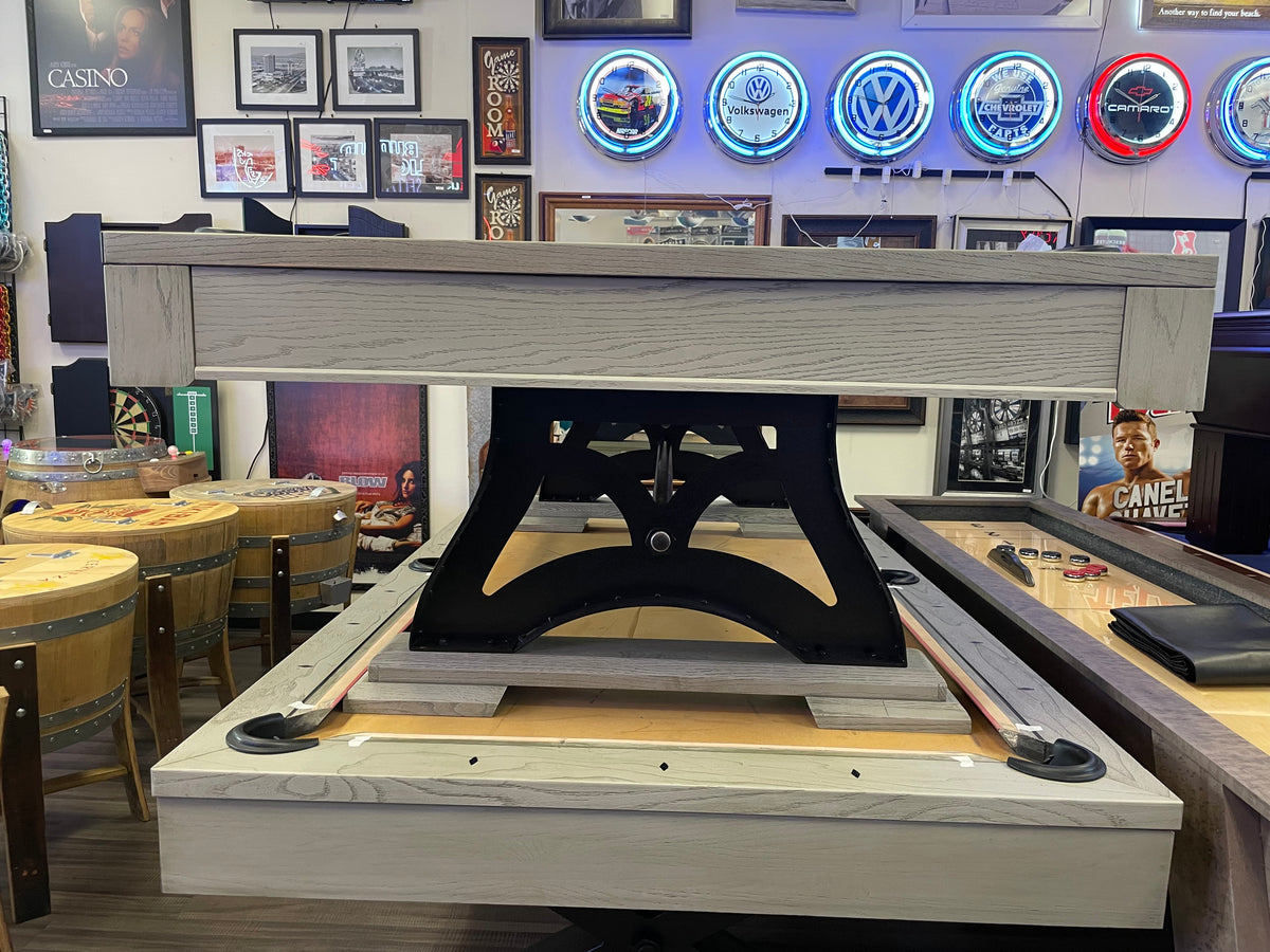“EPOQUE” 7FT & 8FT POOL TABLE - (Grey Wash Finish) Dining Top Option ...