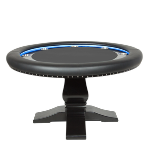 “The Burbank” Poker Table - LED Lighted - Custom Built In USA (Dining Top Option)