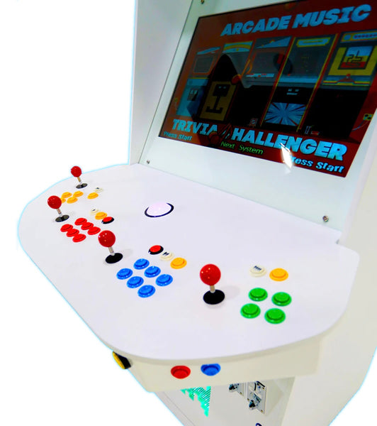 Upright Classic Arcade Machine - White Gloss Finish - 32” Screen - 7000+ Games