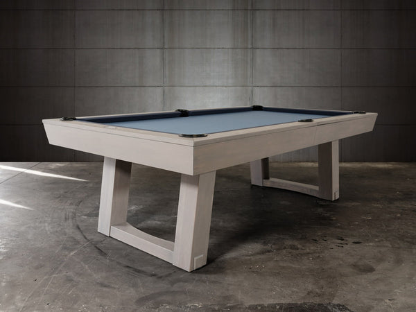 “Bowie” 7FT & 8FT POOL TABLE (Satin Pewter Finish) By Doc & Holliday - Dining Top Option