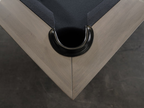 “Bowie” 7FT & 8FT POOL TABLE (Satin Pewter Finish) By Doc & Holliday - Dining Top Option