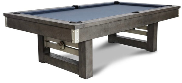 “Bryant” 7FT & 8FT POOL TABLE (Gray Finish) By Nixon Billiards - Dining Top Option