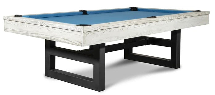 “VENTURE” 7FT & 8FT POOL TABLE (White Wash Finish) Dining Top Option