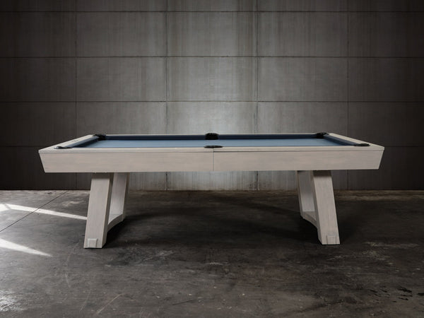 “Bowie” 7FT & 8FT POOL TABLE (Satin Pewter Finish) By Doc & Holliday - Dining Top Option