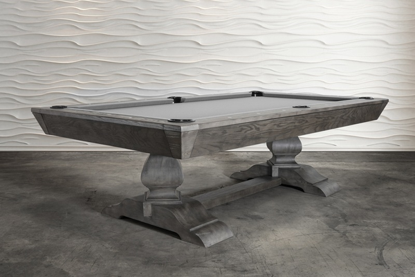 “THE BIRDIE” 7FT & 8FT POOL TABLE (Grayson Grey) By Nixon Billiards - Dining Top Option