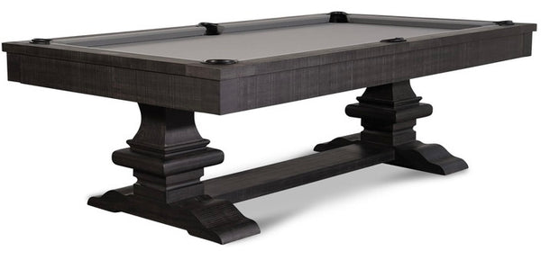 “Renaissance” 7FT & 8FT POOL TABLE (Distressed Black) By Nixon Billiards - Dining Top Option