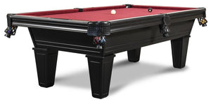 “Executive” 8FT POOL TABLE (Black Finish)