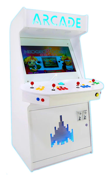 Upright Classic Arcade Machine - White Gloss Finish - 32” Screen - 7000+ Games