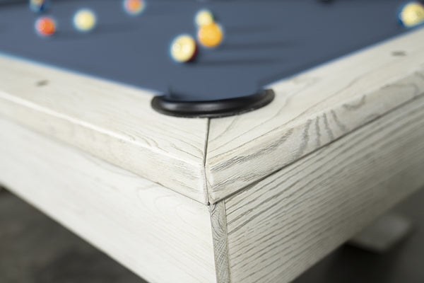 “BIRMINGHAM” 7FT & 8FT POOL TABLE (White Wash Finish) Dining Top Option