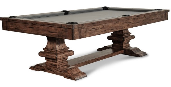 “Renaissance” 7FT & 8FT POOL TABLE (Distressed Brown) By Nixon Billiards