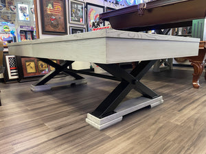 “LAS CRUCES” 8FT & 7FT POOL TABLE - (Grey Wash) Dining Top Option