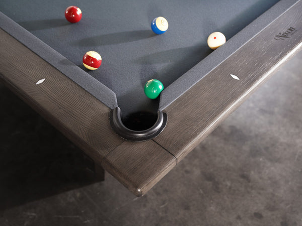 “KAI” 8FT POOL TABLE (Grayson Grey Finish) By Nixon Billiards - Dining Top Option