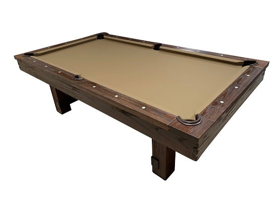 “RUSTIC” 8FT POOL TABLE (Brown Or Grey Finish) Dining Top Option