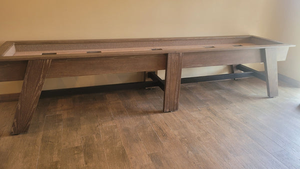 Hunter Shuffleboard 12FT Brushed Walnut Finish