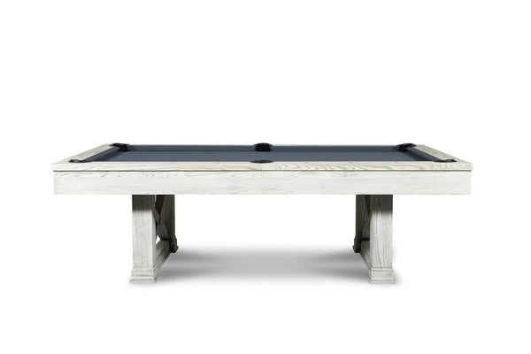 “STABLE” 7FT & 8FT POOL TABLE (White Wash Finish) Dining Top Option