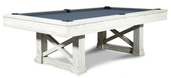 “STABLE” 7FT & 8FT POOL TABLE (White Wash Finish) Dining Top Option