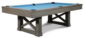 “STABLE” 7FT & 8FT POOL TABLE (Dark Grey Finish) Dining Top Option